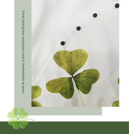 Casual Women's Set - Short Sleeve Shirt + High Waist Floral Pants