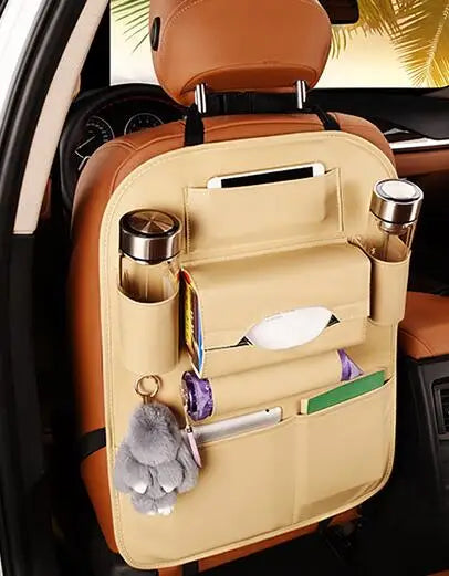 Universal Leather Backseat Organizer – Practical and Stylish Storage for Cars