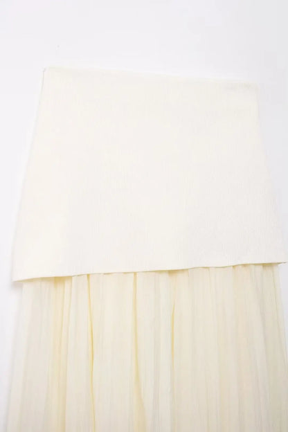 Modern Women's Set - Blouse + Long Skirt with High Waist Zipper