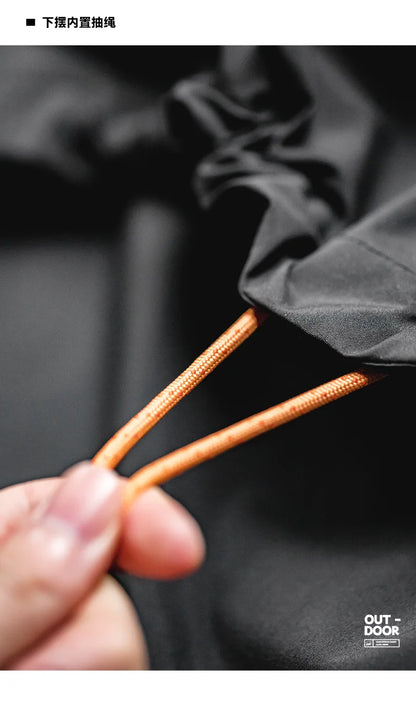 Maden Casual Outdoor Multi-pocket Hooded Men's Jackets Spring Fall Loose Windbreak Parka Ginger Climbing Outerwear Track Jacket