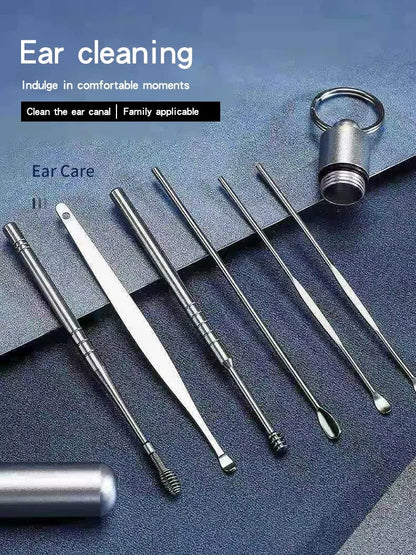 Ear Cleaning Kit 12 Pieces - Stainless Steel and Spiral Wax Remover