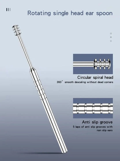 Ear Cleaning Kit 12 Pieces - Stainless Steel and Spiral Wax Remover