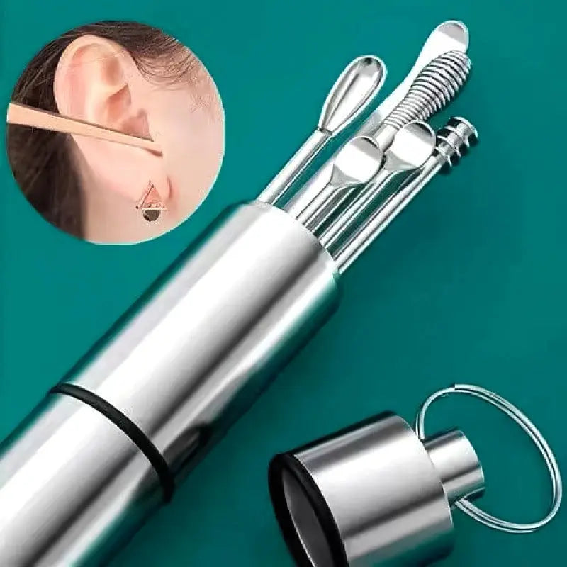 Ear Cleaning Kit 12 Pieces - Stainless Steel and Spiral Wax Remover