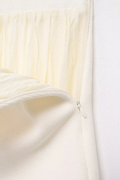 Modern Women's Set - Blouse + Long Skirt with High Waist Zipper