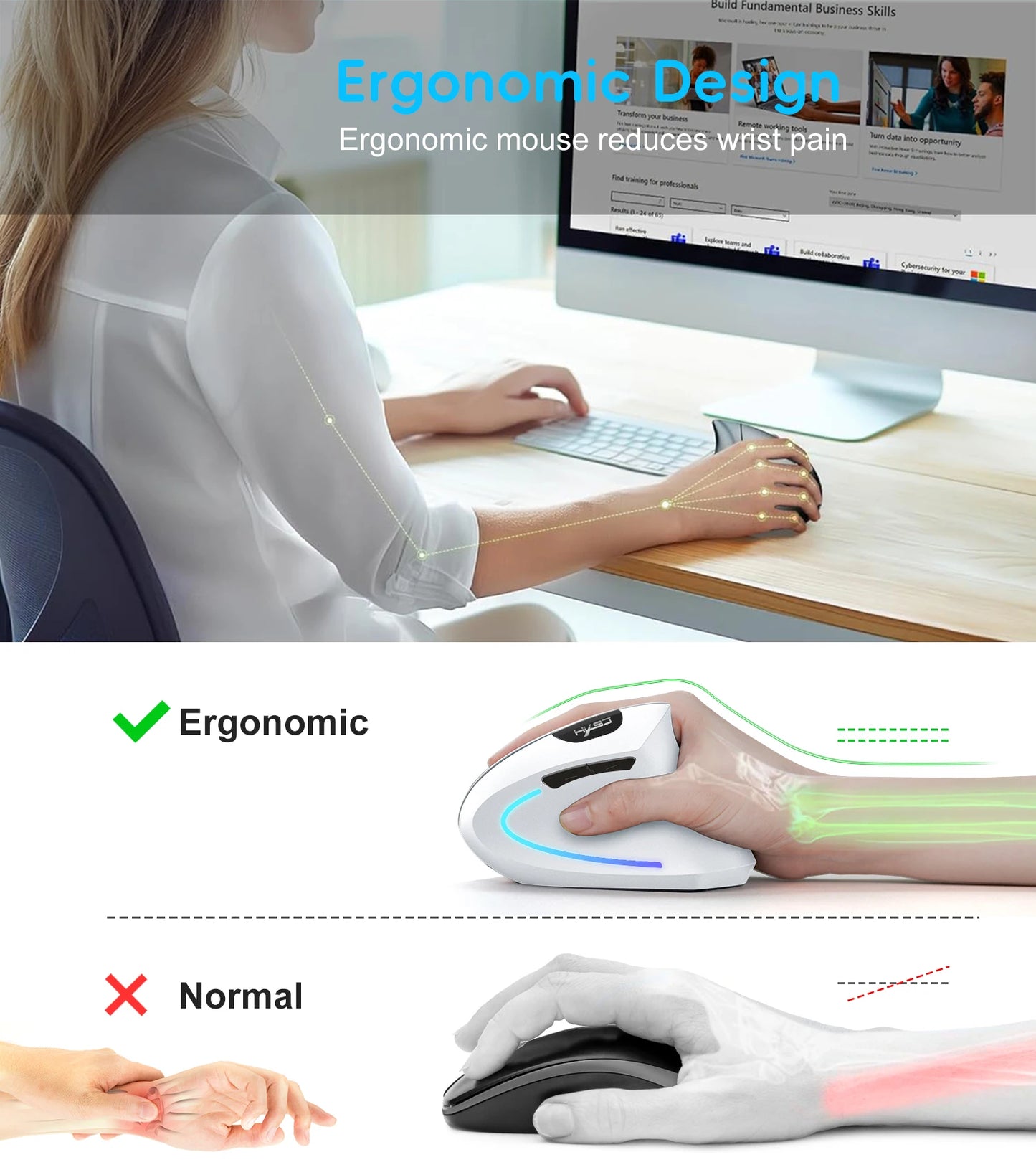 Vertical Ergonomic Double Mouse