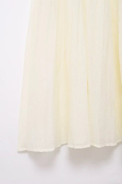 Modern Women's Set - Blouse + Long Skirt with High Waist Zipper