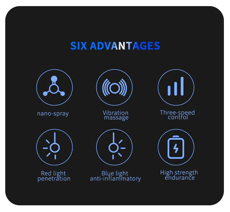 Electric Massager Comb with LED and Vibration - Anti Hair Loss, Stimulates Hair Growth, Tonics Atomization