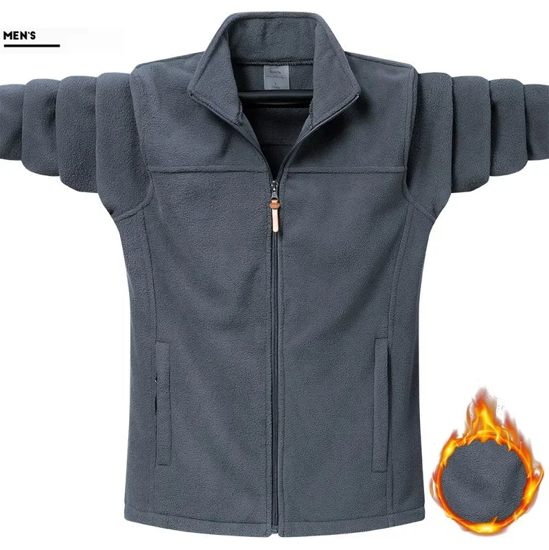 Plus Size 9XL Winter Polar Fleece Jacket Men Tactical Soft Shell Windproof Camping Coat Women Fashion Couple Warm Harajuku Parka