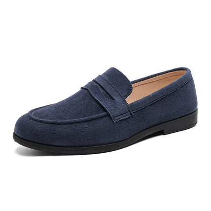 Summer Men's Suede Leather Flat Designer Loafers Comfy Outdoor Walking Shoes British Style All-match Non-slip Driving Boat Shoes