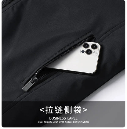 Winter Men's Fleece Warm Jackets Bomber Fashion Parkas Outerwear Coats Men Casual Windbreaker Jacket Classic Solid Thermal Coat